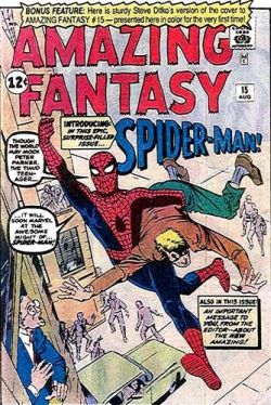 Variant Steve Ditko Amazing Fantasy 15 cover.